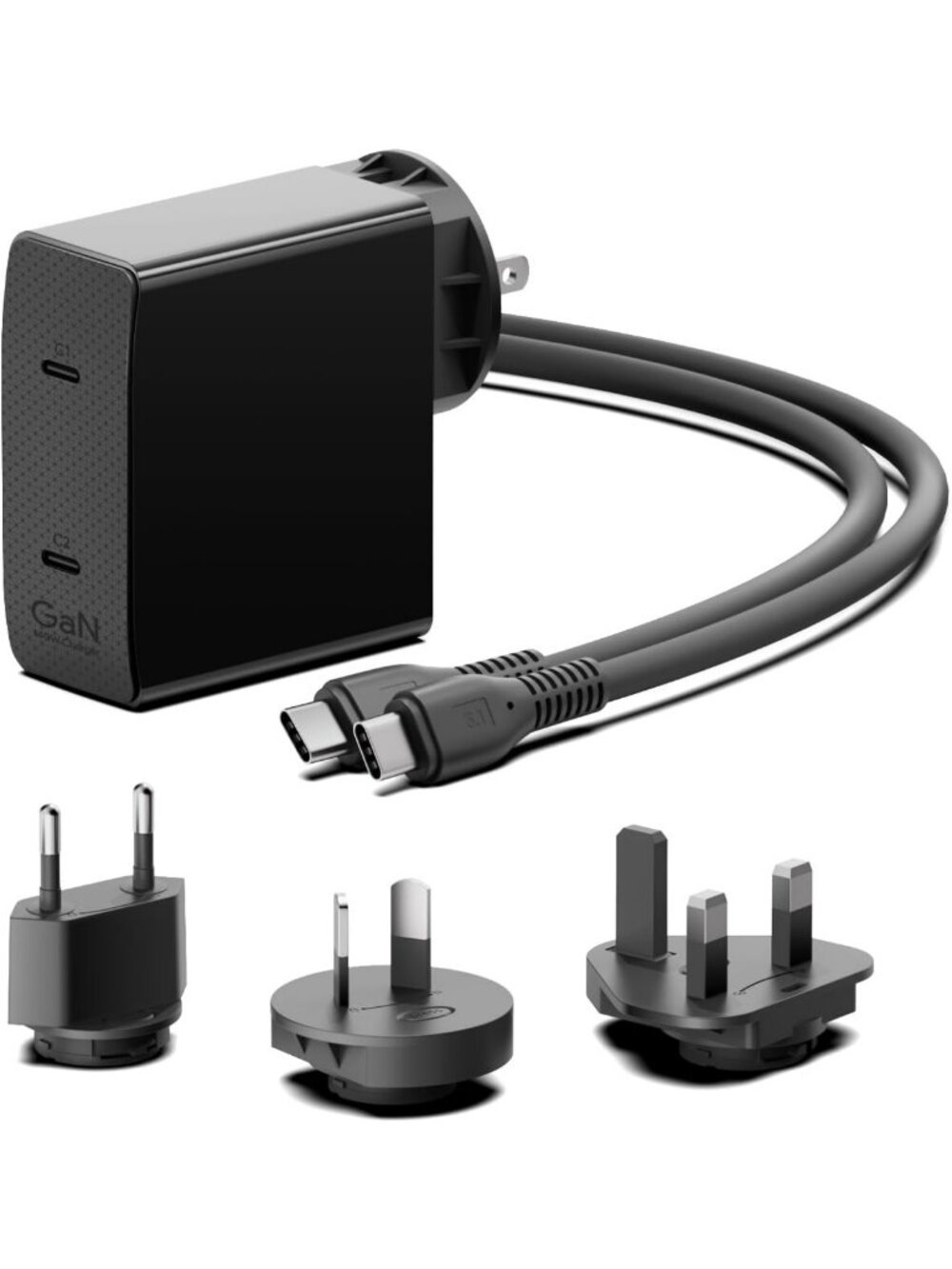 140W Dual Port USB-C GaN Charger Block for Laptops, Tablets & Phones - Fast